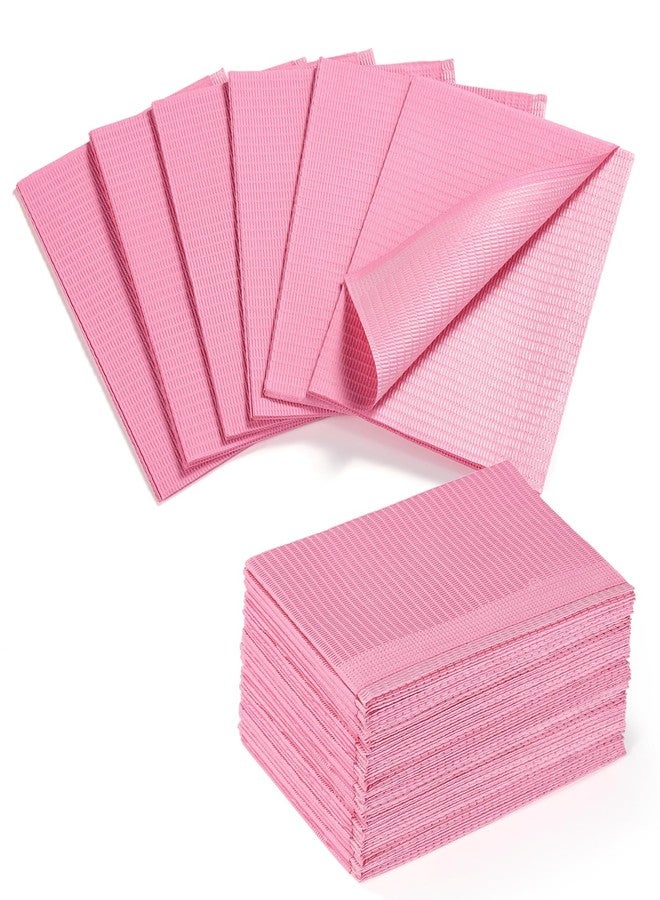 Etercycle Disposable Nail Mats - 20Pcs Fordable Nail Art Table Mats for Table Acrylic Nail Practice Sheet, 3 Ply Waterproof 13" X 18" Clean Pads Nail Art Accessories (Pink) - Image 1